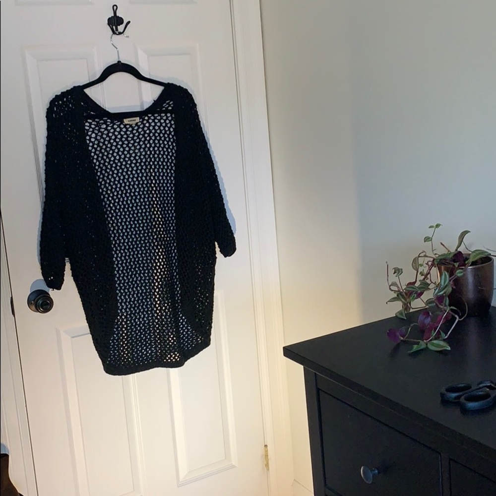 Black knit garage cardigan